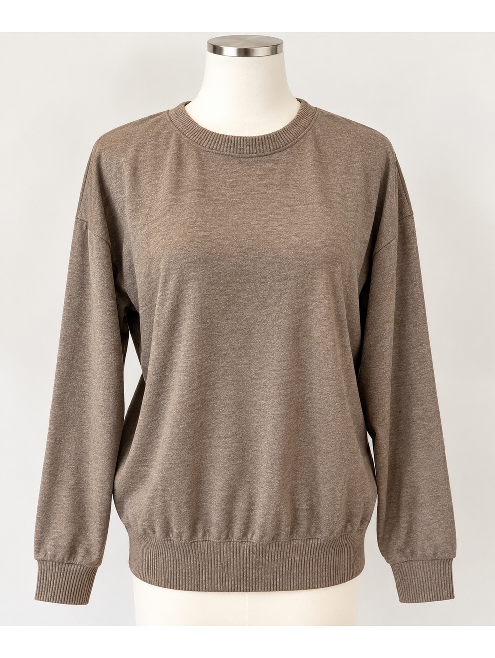 Fashion Nova The Perfect Cozy Brown Long Sleeve Top Size L NWT Lounge Pullover